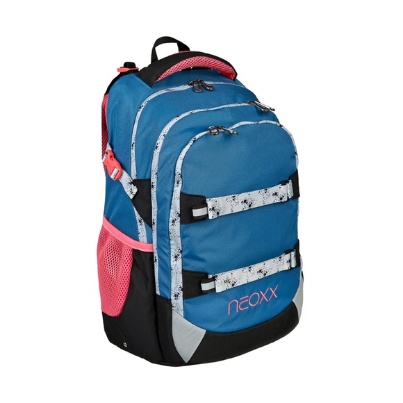 neoxx Schulrucksack »Active, Splash«, Reflektionsnaht, aus recycelten PET Flaschen