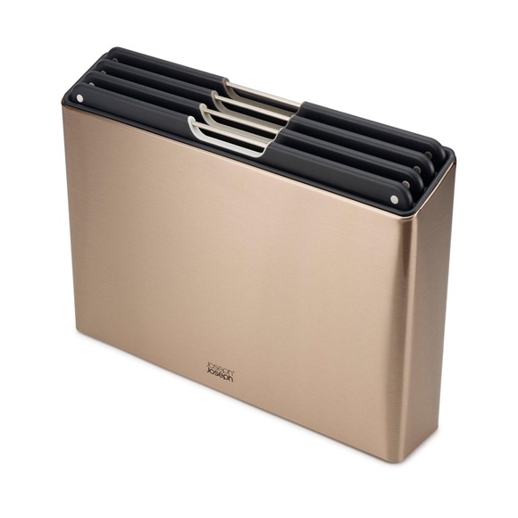 Joseph Joseph Folio Steel Schneidebretter, 5-teilig, Edelstahl, Roségold