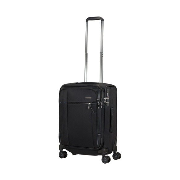 Weichschalenkoffer, Spinner Unisex Schwarz 55 CM