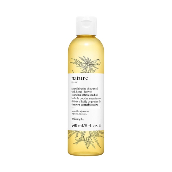 Nature In A Jar Nourishing In-shower Oil With Hemp Derived Cannabis Sativa Seed Oil Damen 240ml