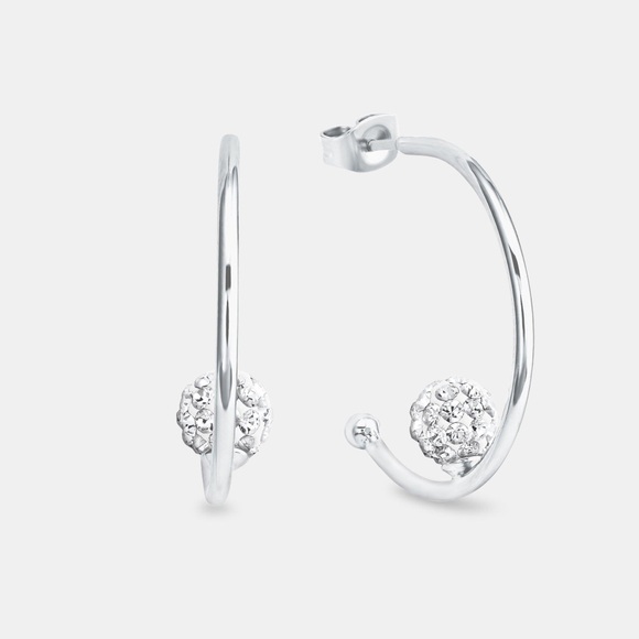 Amor Creolen Damen Silber 15mm