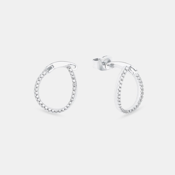 Amor Creolen Damen Silber 17mm