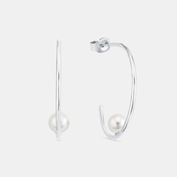 Amor Creolen Damen Silber 30mm