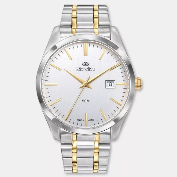 Richelieu Analoguhr Herren Zweifarbig 42mm