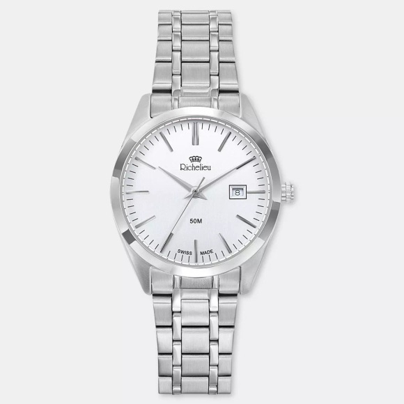 Richelieu Analoguhr Damen Silber 31mm