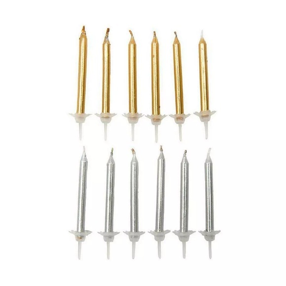 Rico Design Rico Design Kerze Set Gold/Silber