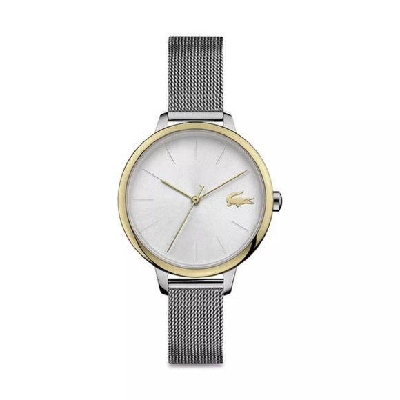 Lacoste 2001127 Frauen's Cannes Silber Ton Armbanduhr Quarz/Edelstahl