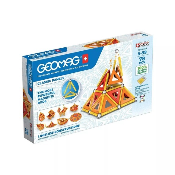 Geomag Panels Magnetic Building Set 78, Green Line Multicolor