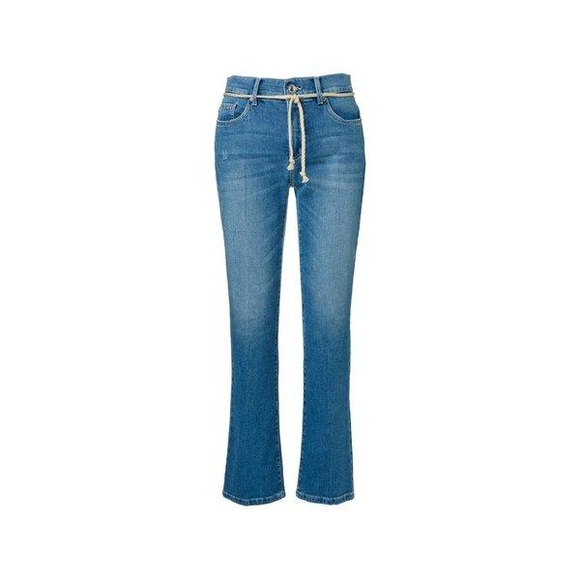 Jeans, Flared Leg Fit Damen Blau Denim 42