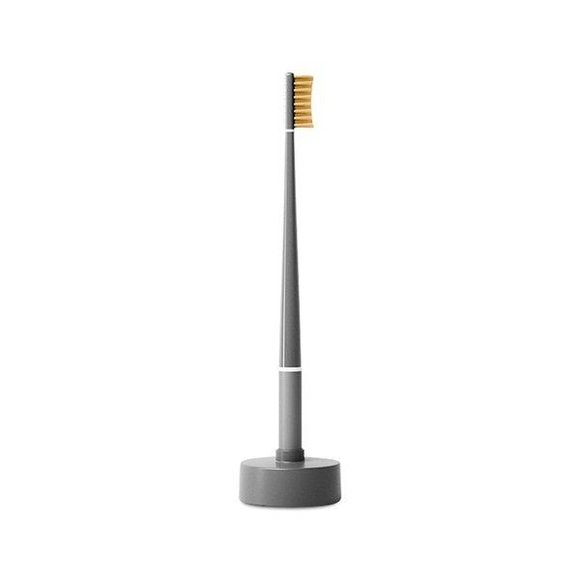 Zahnbürste+basis Grau Vit C Medium Damen 1 pezzo