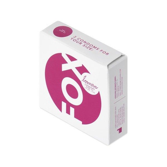 Fox 53 - Kondom : Grösse 53 Fair Rubber & Vegan, Perfektes Kondom : Grösse Für Alle Damen 3 pezzi