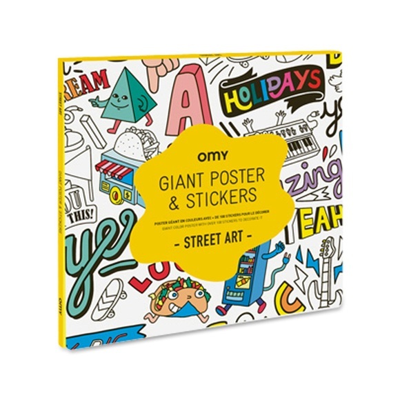 Poster zum Ausmalen und Stickers Multicolor