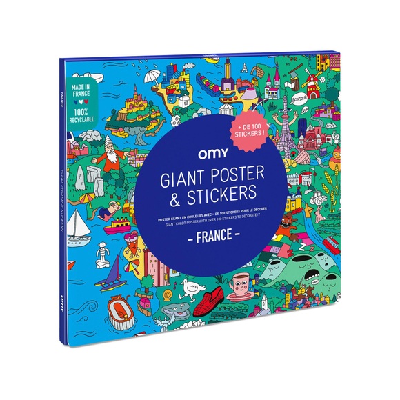 Poster zum Ausmalen und Stickers Multicolor