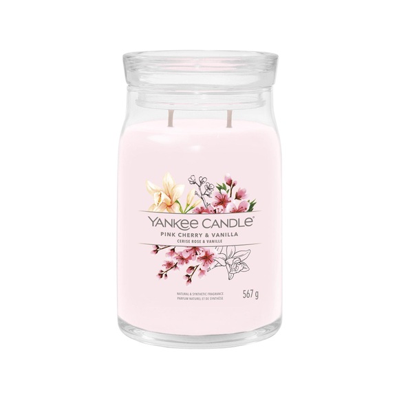 Yankee Candle Signature Duftkerze Pink Cherry & Vanilla Signature Large Jar