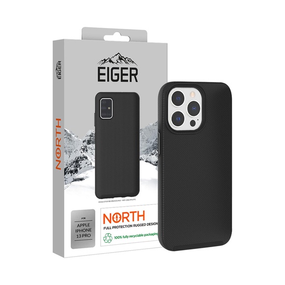 Eiger - iPhone 13 Pro North Case Premium Hybrid Schutzhülle (EGCA00333) - Schwarz