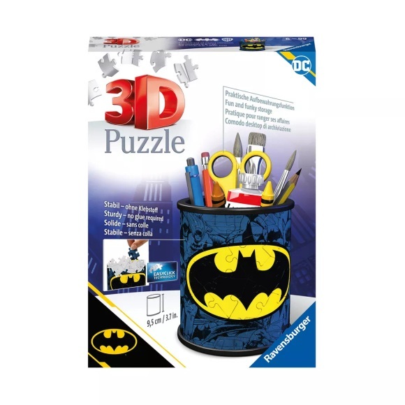 Ravensburger 3D Puzzle 11275 - Utensilo Batman - 54 Teile - Stiftehalter für Batman Fans ab 6 Jahren, Schreibtisch-Organizer für Kinder - Erlebe Puzzeln in der 3. Dimension