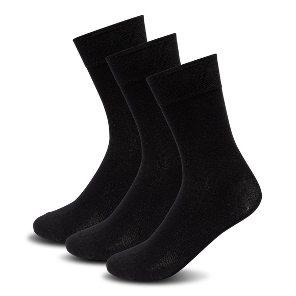 Triopack, Wadenlange Socken Herren Black 39-42
