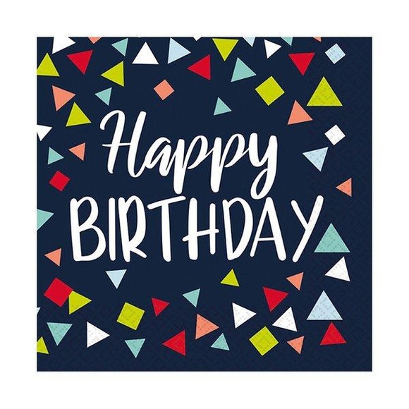 Servietten Happy Birthday Multicolor