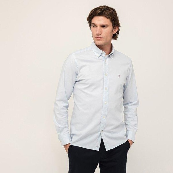 Hemd, Langarm Herren Blau XXL
