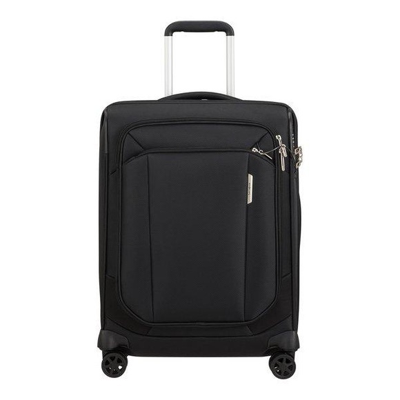 Weichschalenkoffer, Spinner Unisex Black 55 CM