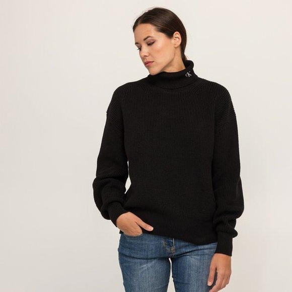 Roll-pullover Damen Black S