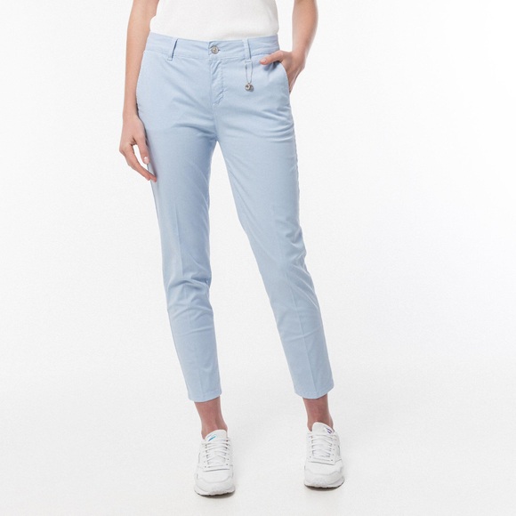 Chinohose Damen Hellblau 38