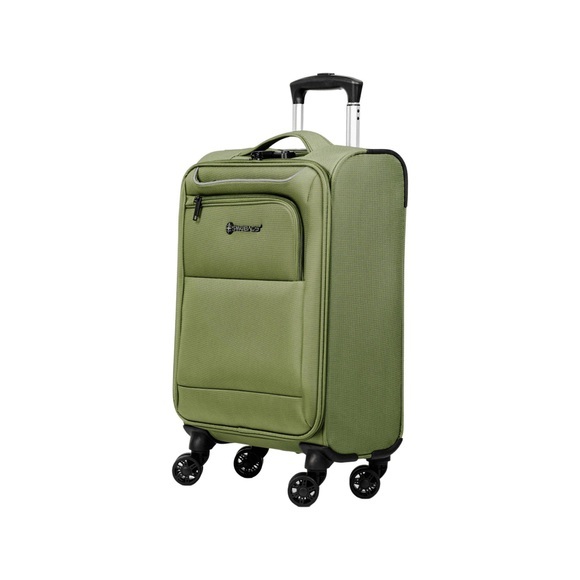 Weichschalenkoffer, Spinner Unisex Grün 55 CM