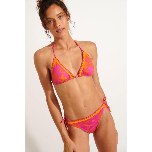 Bikini Oberteil, Triangel Damen Fuchsia L