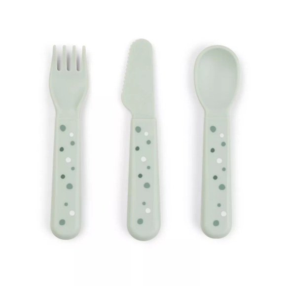 Done by Deer? Kinderbesteck Set Foodie Happy dots Rosa