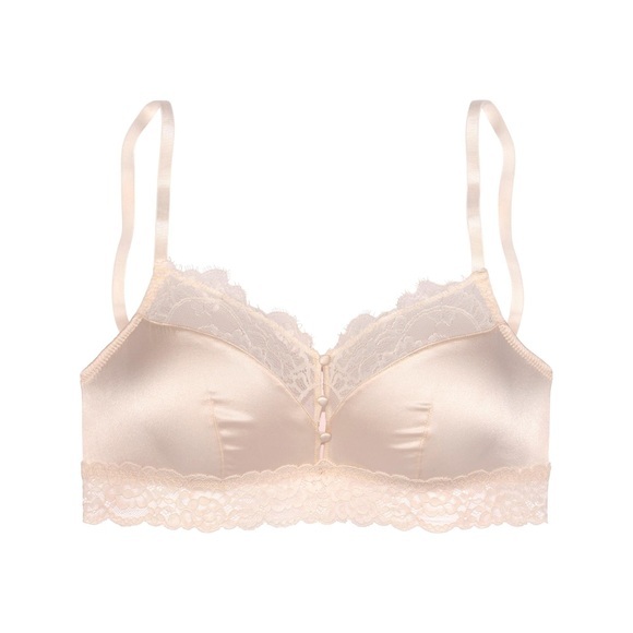 LASCANA Bralette-BH, ohne Bügel aus edler Qualität mit hohem Seidenanteil, Dessous