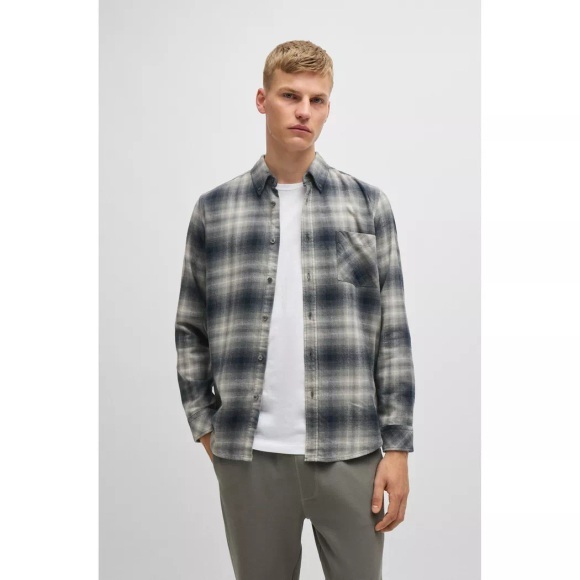 BOSS ORANGE Flanellhemd »Rickert_M«, mit Button-down-Kragen