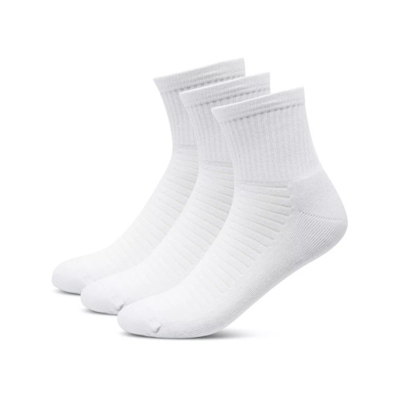 Triopack, Knöchellange Sportsocken Herren Weiss 43-46