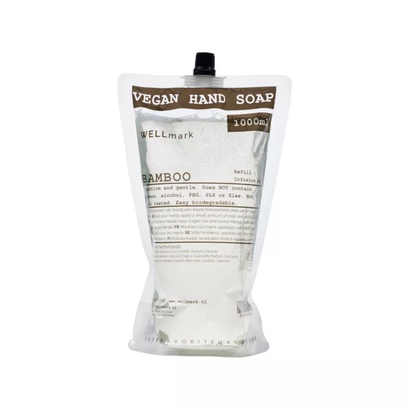 Auffüllbeutel Handseife Damen Transparent 1 l