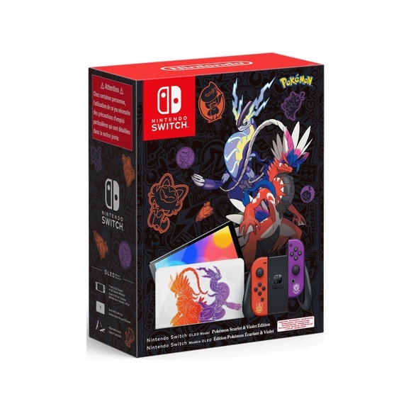 Switch (OLED-Modell) - Pokémon Karmesin & Purpur Edition - Spielekonsole - Mehrfarbig