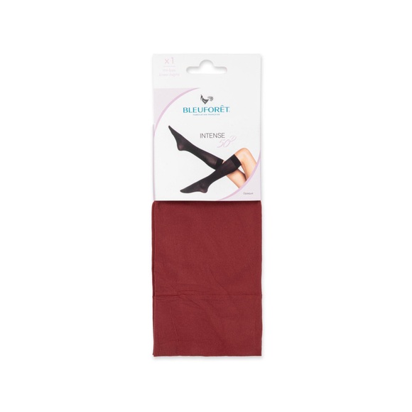 Kniestrumpf, 50 Den Damen Bordeaux ONE SIZE