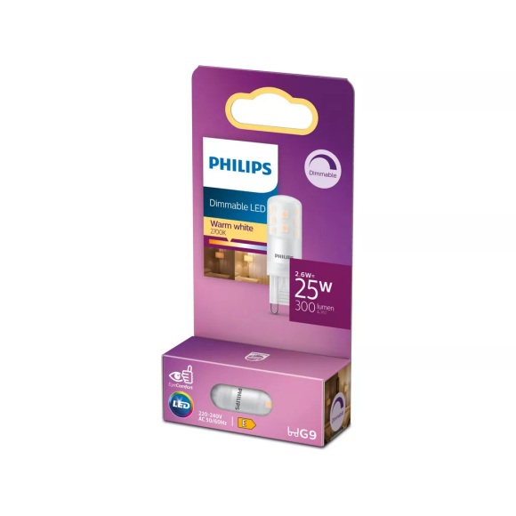 Philips LED Lampe 2.6W (25W), G9, 300 lm, 2700K, Warmweiss
