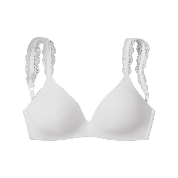 LASCANA Push-up-BH, ohne Bügel mit wunderschönen Spitzenträgern