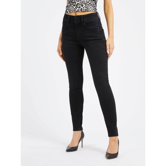 Jeans, Skinny Fit Damen Schwarz 27