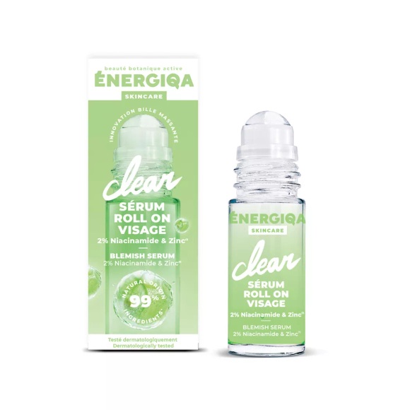 Energiqa - Serum Roll On Clear Gegen Hautunreinheiten Niacinamid & Algenextrakt 30 ml