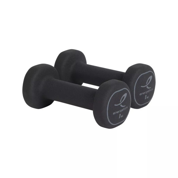 Energetics - Fitness-Hanteln, Neoprene Dumb. Pairs, 2x1kg, Black