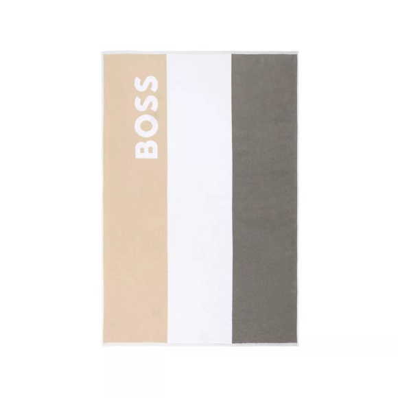 Hugo Boss - Badetuch, 100x150 cm, Silber