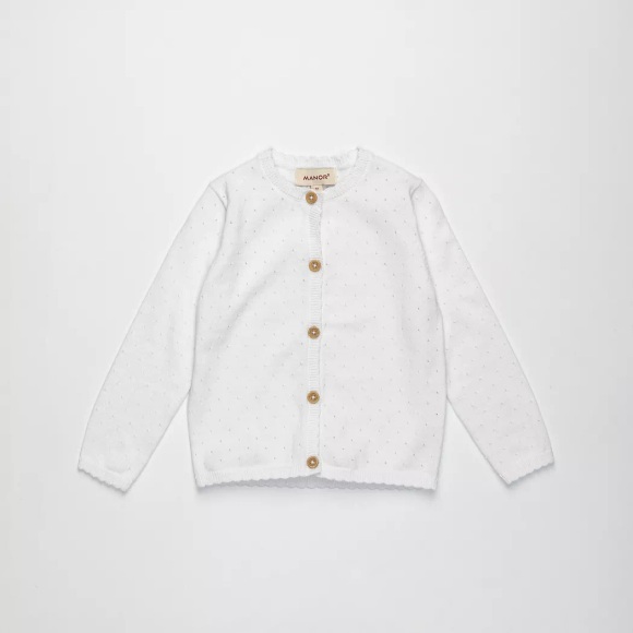 Manor Baby - Cardigan, 98, Weiss