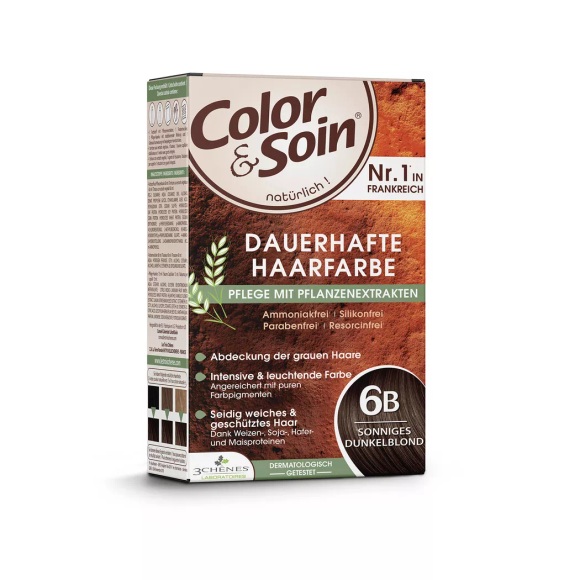 Color & Soin® Dauerhafte Haarfarbe 6B Sonniges Dunkelblond