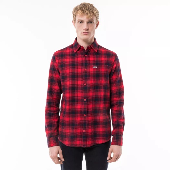 Tommy Jeans - Hemd, langarm, für Herren, Rot, Größe XL