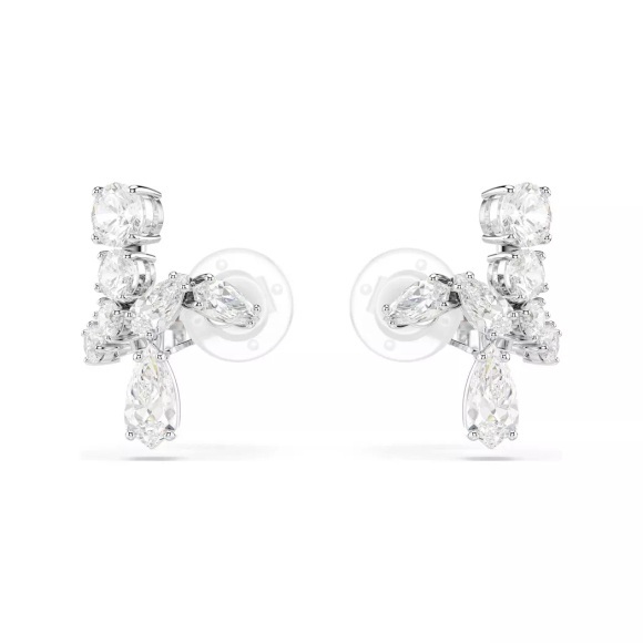 Swarovski - Ohrstecker, Matrix, One Size, Silberfarben