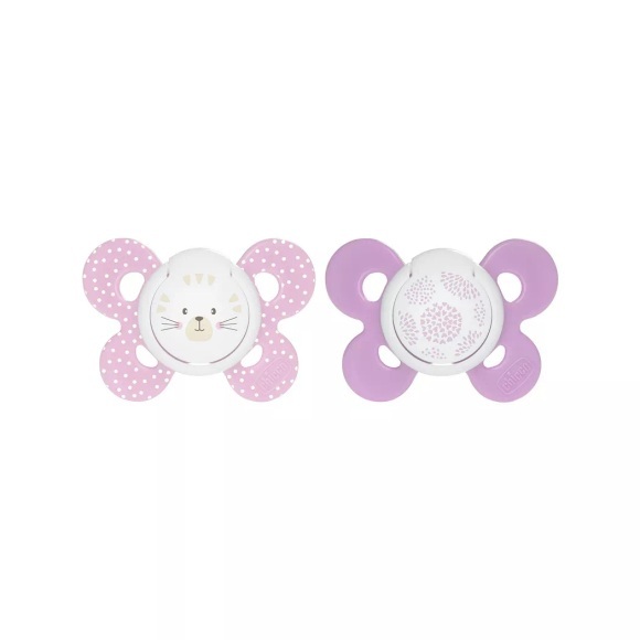 chicco Physio Comfort Silikon-Beruhigungssauger Girl rosa 6M+ 2 Stück - rosa/pink