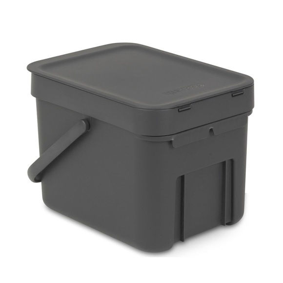 BRABANTIA - Abfalleimer SortGo - anthrazitgrau - Kunststoff - 26.5cm/20cm
