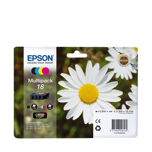 Original Multipack Tinte BKCMY Epson No. 18, T18064