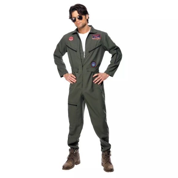 Smiffy's Original top gun costume combinaison Topgun aviateur costume pilote...