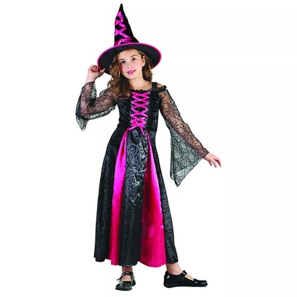Hexe pink mit Hut